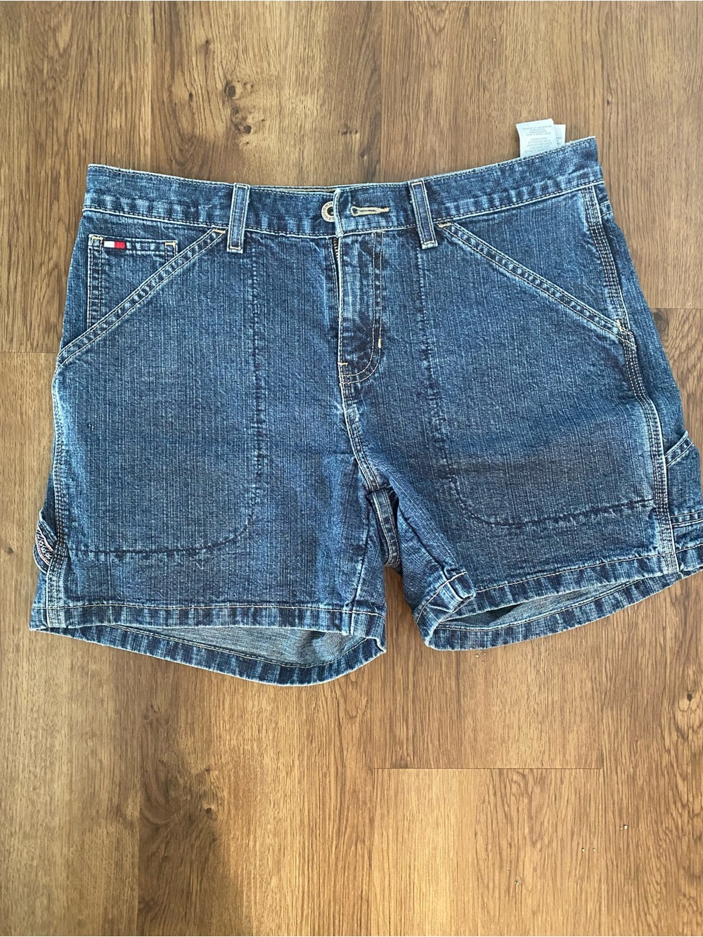 Tommy Hilfiger Women’s Dark Blue Denim Carpenter Shorts